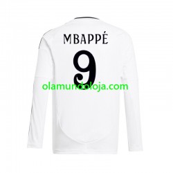 Camisola Real Madrid Mbappé Kylian 9 Homem Equipamento Primeiro 2024-2025 Manga Comprida